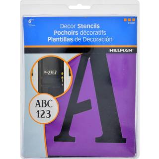 Hillman dekorative stencils serif 6-tommer 4 tommer lilla