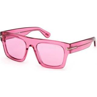 TOM FORD Mand FT0711 FAUSTO 75S Solbriller Acetat Fuchsia Rød Firkantet Normal