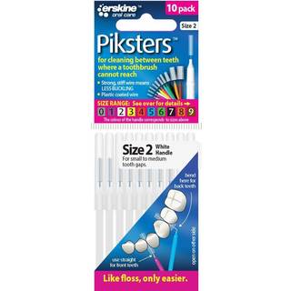 Piksters Mellemrumsbørster 10 stk. 0.45 mm. ISO 2 HVID