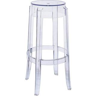 Leisuremod Averill Modern Plastic Barstool med robust sæde og ben til køkken og spisestue