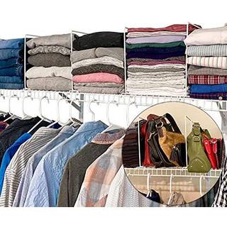 Evelots Wire Shelf Dividers-8 Pack-Closet Storage & Organization for Office/Pantry/Garage-Shelf Separator-Easy Clip-No Tool-Plastic Coated Steel