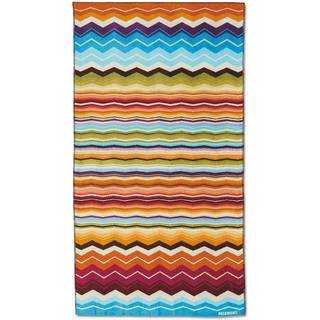 Missoni Bath Linens - 'Hugo' beach towel in Orange Multicolor 100%CO