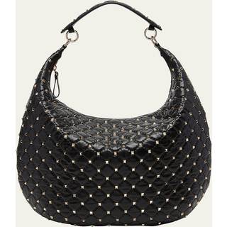 Valentino Garavani Rockstud Spike Medium leather shoulder bag - black - One Size