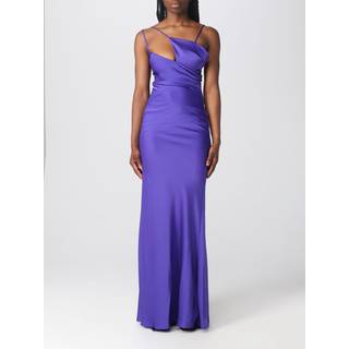 The Attico Melva satin slip gown - blue - XXS