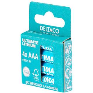 Deltaco Ultimate Lithium Batteries LR03/AAA - 4-pack