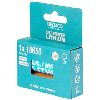 Deltaco Ultimate Rechargeable Lithium Battery 3.6V 218650 1-pack