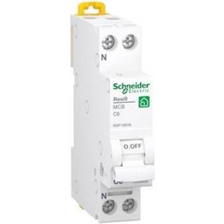 Schneider Electric Resi9 XP MCB/automatsikring 1PN C-karakteristik 6A 6kA 18mm
