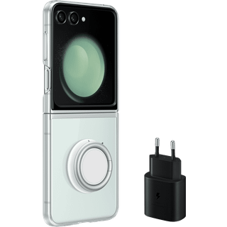 Samsung Galaxy Z Flip5 Starter Pack (Clear Gadget Case + TA800 Charger)