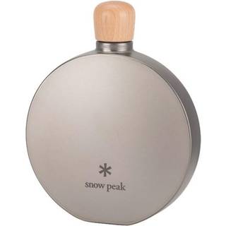 Snow Peak Round Flask Titanium Lommelærke størrelse 150 ml farve titanium