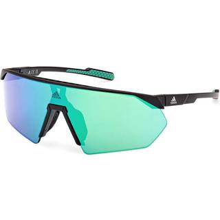 Adidas Sport Kvinde SP0076 PRFM SHIELD 02Q Solbriller Plast Sort-opaque Grøn Maske Normal Spejl