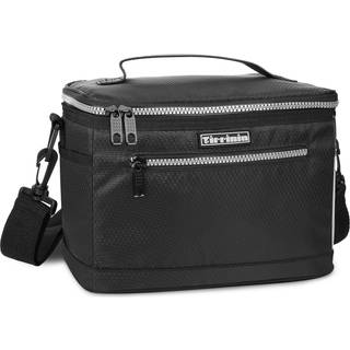 Tirrinia Isoleret frokostpose til kvindelige mænd Lækfast termisk genanvendelig frokostboks Tote til voksen frokostkøler til kontorarbejde sort