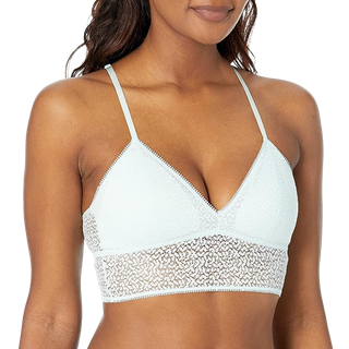 DKNY Modern Lace Racerback Longline Bralette - White - Small * Kampagne *