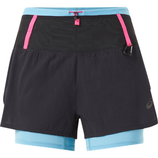 Asics Fujitrail 2-i-1 Shorts Dame XL - Letvægts, Reflekser & Opbevaring
