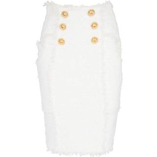 Balmain High-rise tweed miniskirt - white - XS