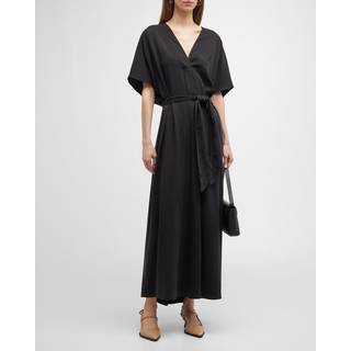 Vince Tie-waist maxi dress - black - XS