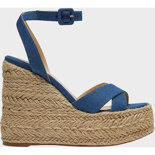 Christian Louboutin Mariza Zeppa canvas espadrille sandals - blue - EU 42