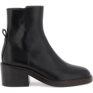 Brunello Cucinelli Embellished leather ankle boots - black - EU 38