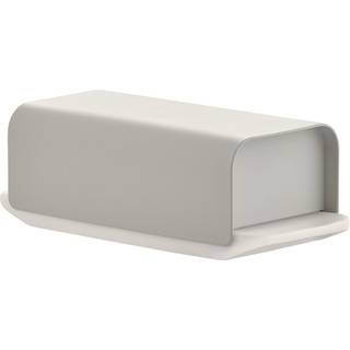 Alessi Mattina smørboks 9,5x21 cm Varmgrå/Rustfrit stål