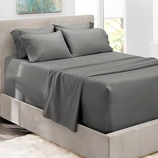 Hearth & Harbour Extra Deep Pocket King Size Sheets Sets - Passer til madras 18-24 tommer dyb - ekstra dybe lommeark - 6 stykker King Size Sheets