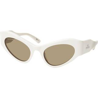 Balenciaga BB0177S 005 55 Solbriller Kvinder Hvid - White - 55mm