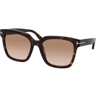 TOM FORD Kvinde FT0952 SELBY 52F Solbriller Acetat Havana Brun Firkantet Normal Skygge