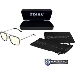 Gunnar STARK INDUSTRIES - MARVEL Asian Fit Blue-Light Block EDI-12309 55 Briller Mænd Black - Silver - 55mm