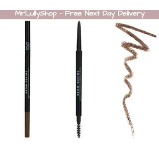MUA Makeup Academy Brow Define Præcis øjenbrynsblyant med børste Skygge Dark Brown - 0,3 g
