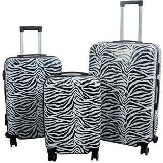Kuffertsæt - 3 Stk. - Kuffert med motiv - Zebra - Hardcase letvægt kuffert med 4 hjul