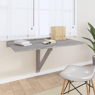 væghængt klapbord 100x60x56 cm konstrueret træ grå sonoma-eg
