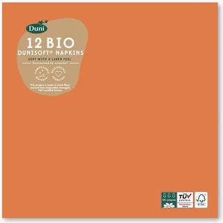 12 stk Sun Orange Dunisoft® Bio middagsservietter