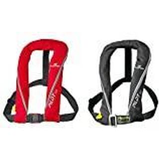 Oppustelig redningsvest Plastimo Pilot 165N Harness, automatisk, rød, med ring til sikkerhedsbånd, One-Size (40+ kg) + kulsyrepatron 33 gram, 40+ kg