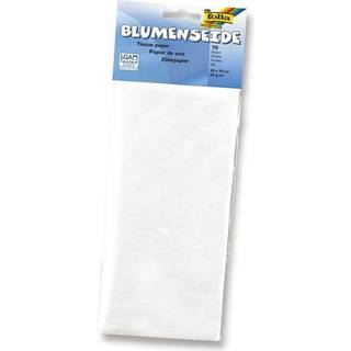 Silkepapir 50x70cm 20g/m² foldet til 125x250mm hvid, 5 ark