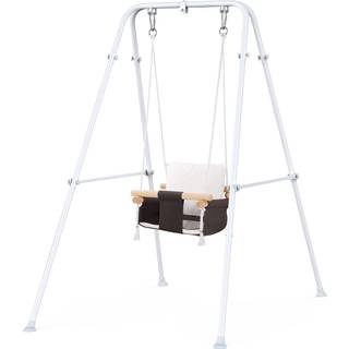Baby Swing Toddler Swing Baby Swing With Stand Swing Set til sp?dbarn udend?rs indend?rs sving s?t med l?rredspude s?de