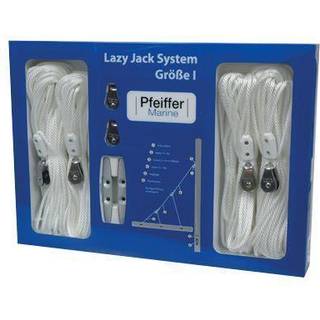 Lazy jacks / lazyjacksystem Pfeiffer Marine System 1, passer både op til 9 meter (30 fod)
