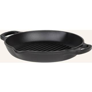 Le Creuset Grillpfanne Signature Rund mit 2 Griffen Gusseisen Schwarz 25cm
