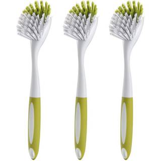 Yeudeuy Scrub Brush til sk?l K?kkenvaskpande med stive b?rsteh?r gulgr?n 3stk