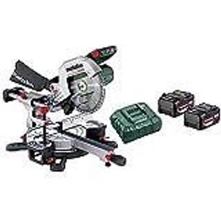Metabo KGS 18 LTX BL 254 Kap-/geringssav med 2 stk. 5,2Ah batteri og lader