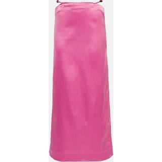 Ganni Satin maxi skirt - pink - L