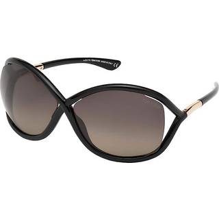 TOM FORD Kvinde FT0009 WHITNEY 01D Solbriller Injiceret Sort Grå Geometrisk Polariseret