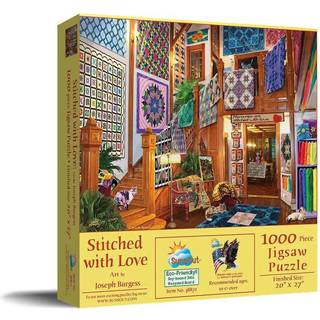 SunSout Inc - syet med k?rlighed - 1000 PC Jigsaw -puslespil af kunstner: Joseph Burgess - F?rdig st?rrelse 20 """" X 27 """" - MPN# 38871
