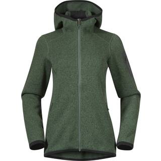 Bergans Women's Kamphaug Knitted Hoodie Dark Jade Green, XS