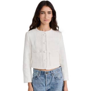 Proenza Schouler White Label cropped tweed jacket - white - L