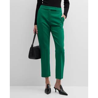 Max Mara Fuoco cropped wool-blend pants - green - S-M