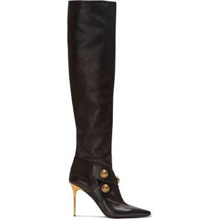 Balmain Alma leather knee-high boots - black - EU 41