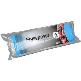 Rul-let fryseposer med skrivefelt LDPE 4 liter klar