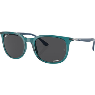 Ray-Ban RB4386 Polarized 6651K8 54 Solbriller Mænd Grøn - Transparent Turquoise - 54mm