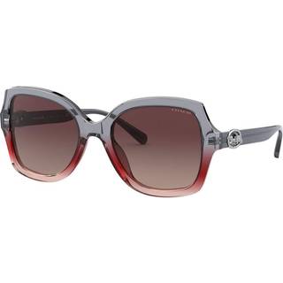 Coach HC8295 L1147 5620E2 56 Solbriller Kvinder Krystalklar - Transparent Grey Burgundy - 56mm