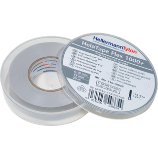Tape pvc vinyl grå 0,18x19mm 20m