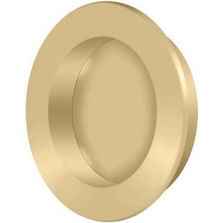 Deltana FP238 Flush trækker solid messing flush træk rundt HD 2 3/8 """" Solid messing (satin messing)