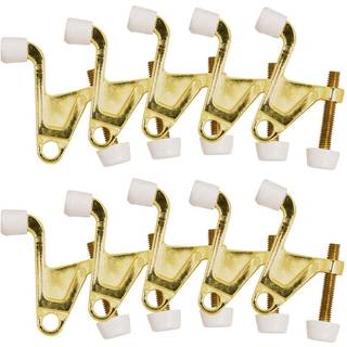 Jumbo Hinge Pin Door Stop Wall Protector With Rubber Tip Design House Polised Brass Justerbare d?rstoppere 10-Pack 181826